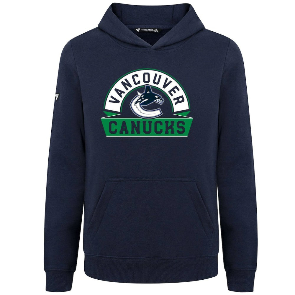 Vancouver Canucks Levelwear Youth Podium Banner Arch Pullover Hoodie