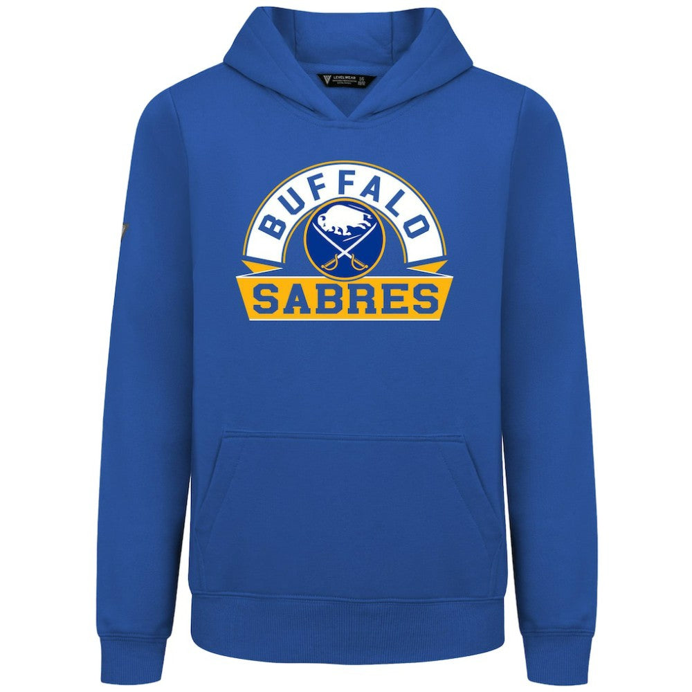 Buffalo Sabres Levelwear Youth Podium Banner Arch Pullover Hoodie
