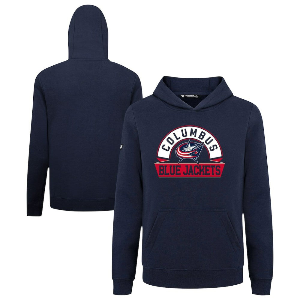 Columbus Blue Jackets Levelwear Youth Podium Banner Arch Pullover Hoodie