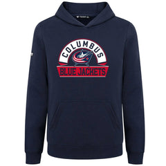 Columbus Blue Jackets Levelwear Youth Podium Banner Arch Pullover Hoodie