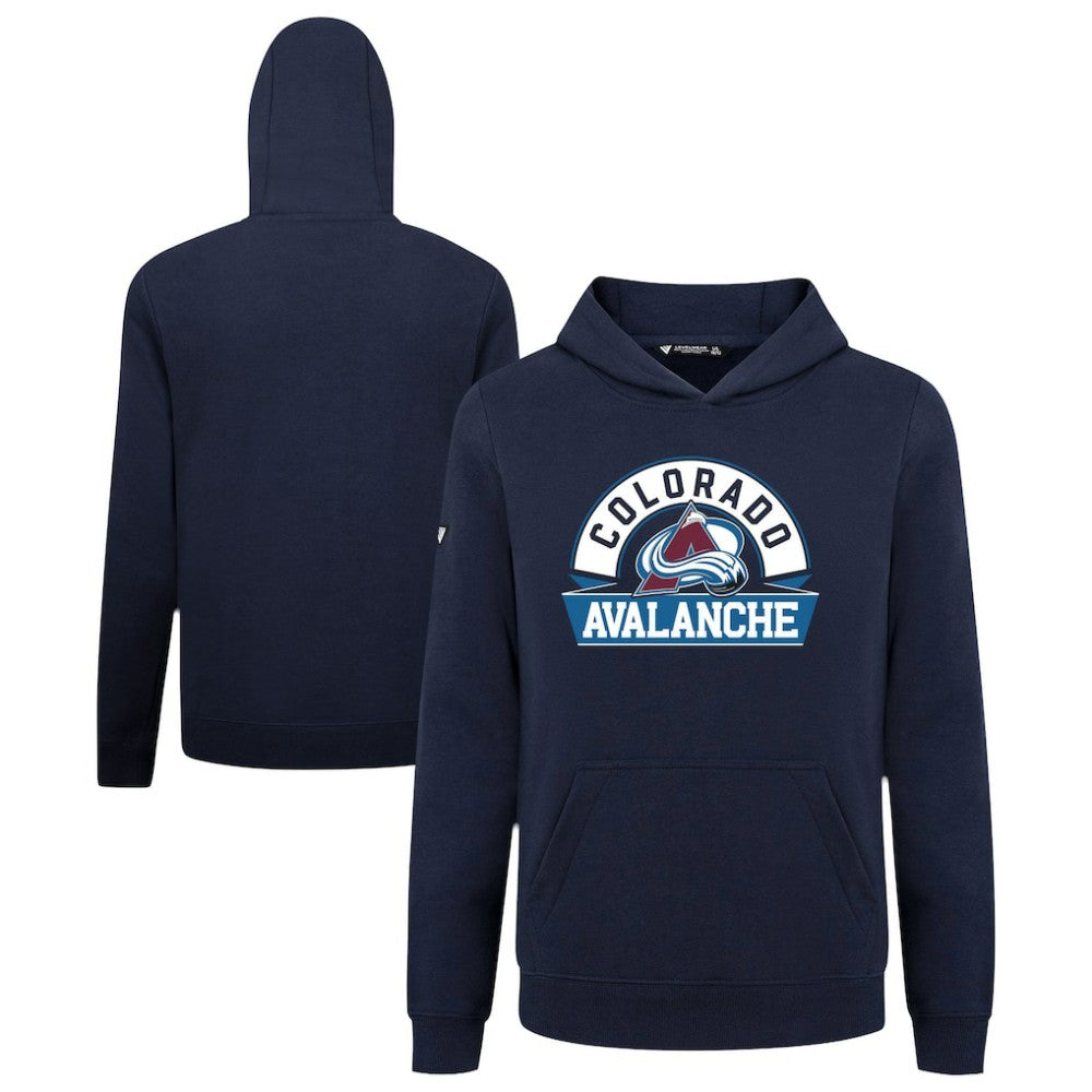 Colorado Avalanche Levelwear Youth Podium Banner Arch Pullover Hoodie
