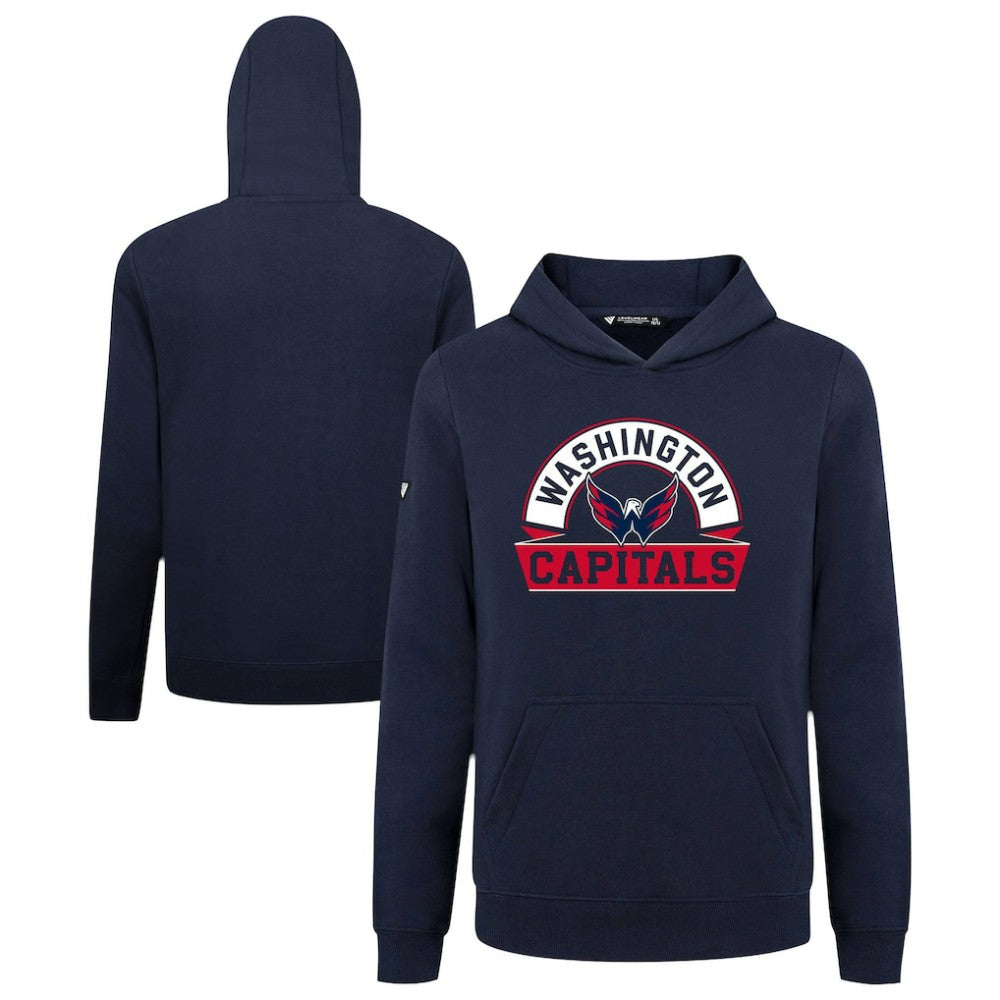 Washington Capitals Levelwear Youth Podium Banner Arch Pullover Hoodie