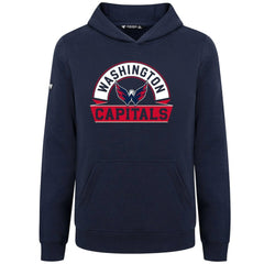 Washington Capitals Levelwear Youth Podium Banner Arch Pullover Hoodie
