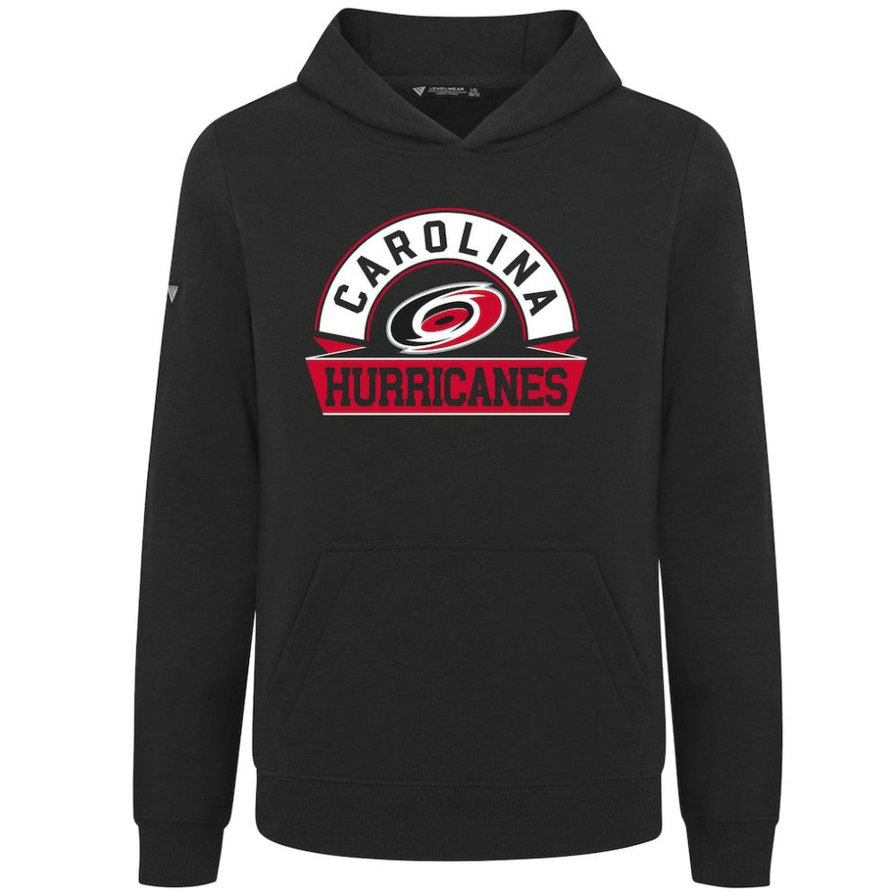 Carolina Hurricanes Levelwear Youth Podium Banner Arch Pullover Hoodie