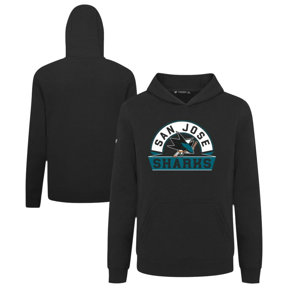 San Jose Sharks Levelwear Youth Podium Banner Arch Pullover Hoodie