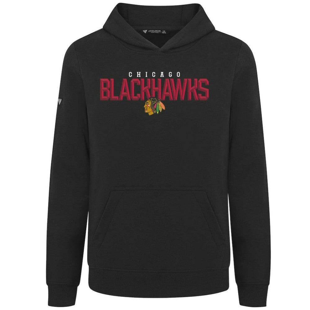 Chicago Blackhawks Levelwear Youth Podium Carve Pullover Hoodie
