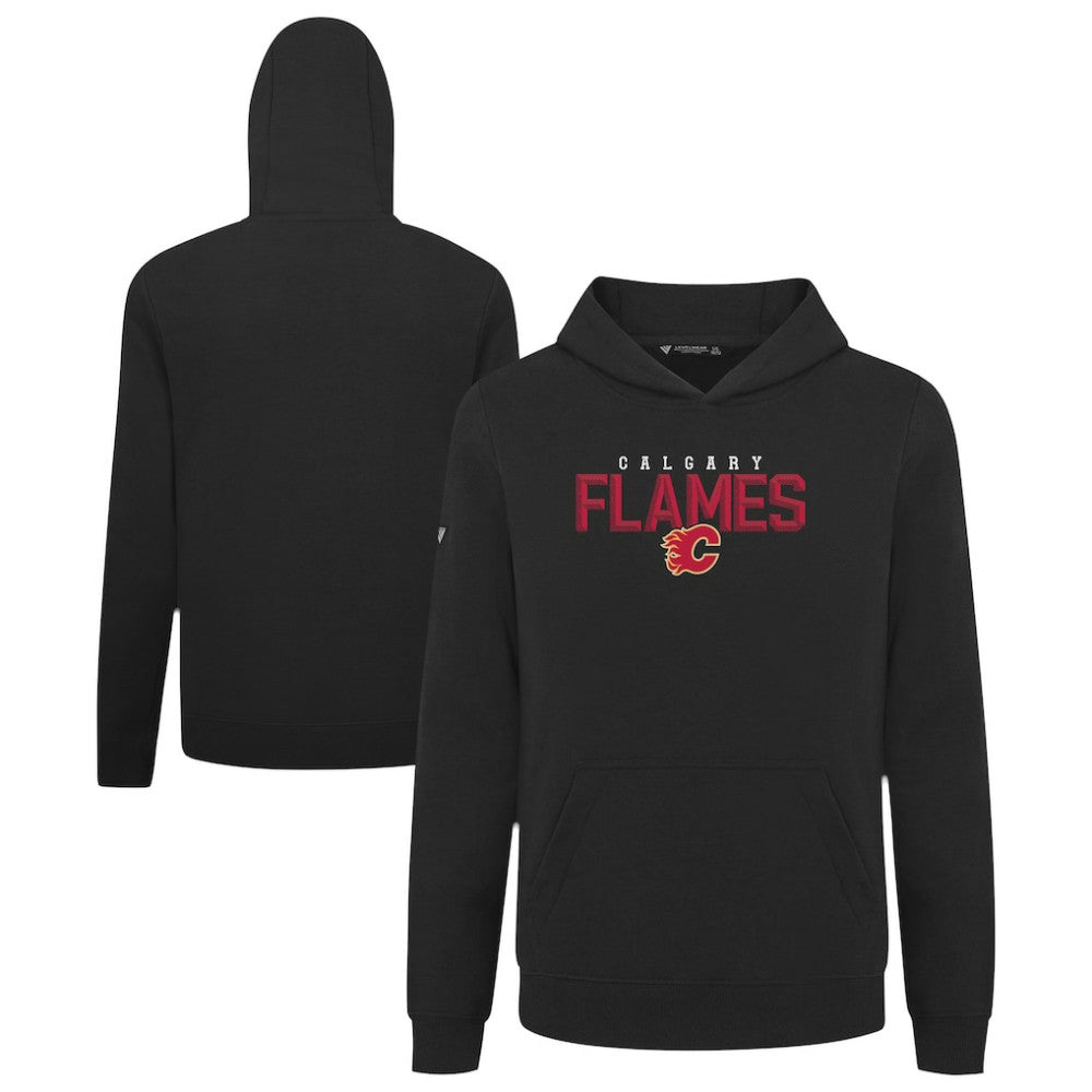 Calgary Flames Levelwear Youth Podium Carve Pullover Hoodie