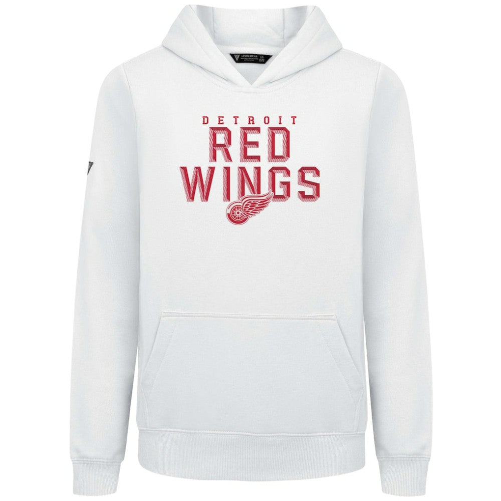 Detroit Red Wings Levelwear Youth Podium Carve Pullover Hoodie