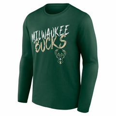 Milwaukee Bucks Hustle Custom Long Sleeve T-Shirt - Hunter Green shop