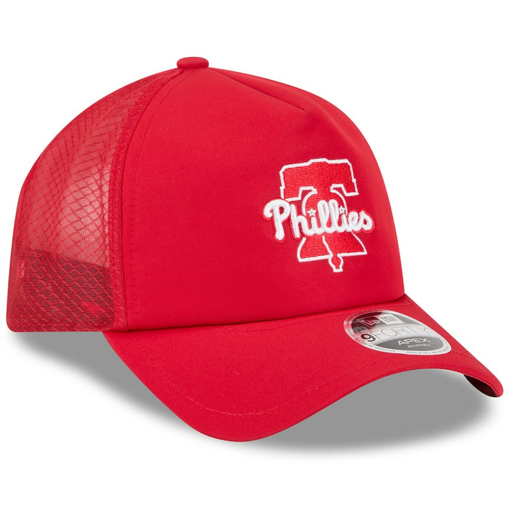 Philadelphia Phillies 2026 Batting Practice Alternate Apex 9FORTY Adjustable Hat - Red | New Era