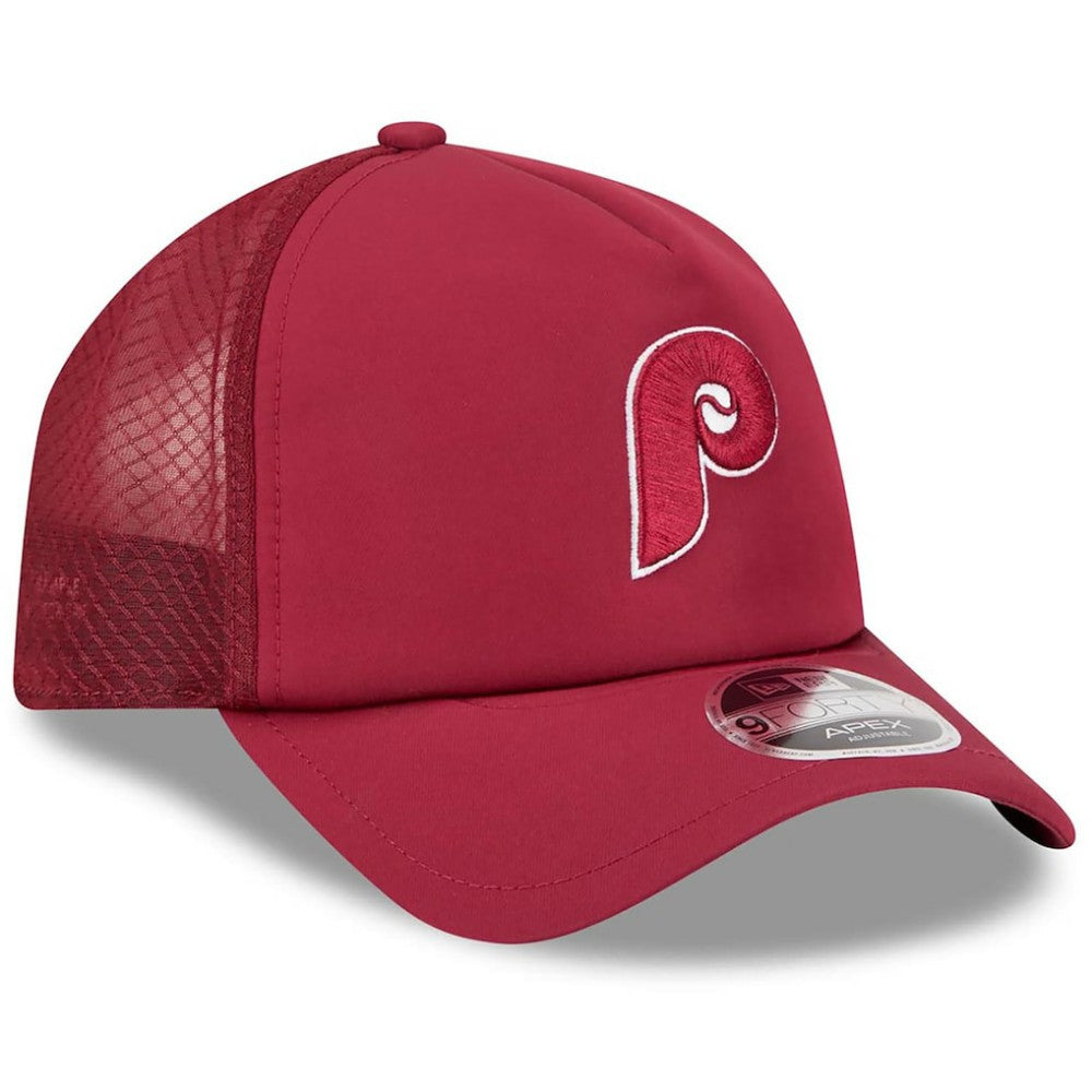 Philadelphia Phillies 2026 Batting Practice Alternate Apex 9FORTY Adjustable Hat - Maroon | New Era