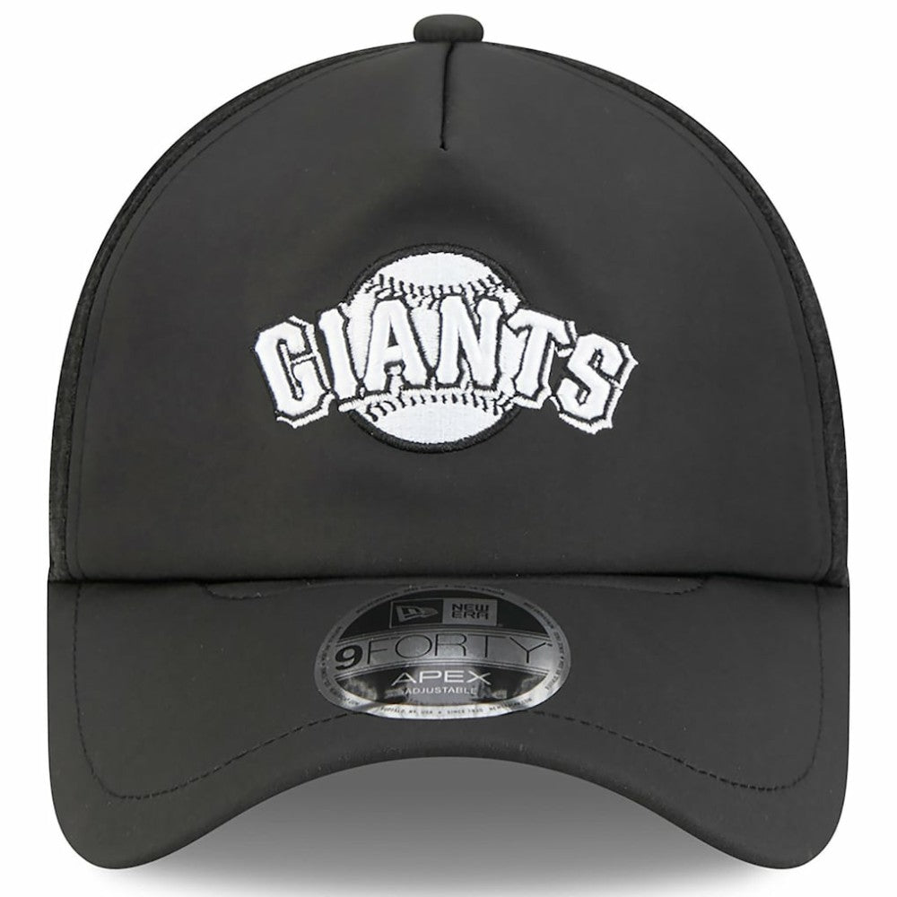 San Francisco Giants 2026 Batting Practice Alternate Apex 9FORTY Adjustable Hat - Black | New Era