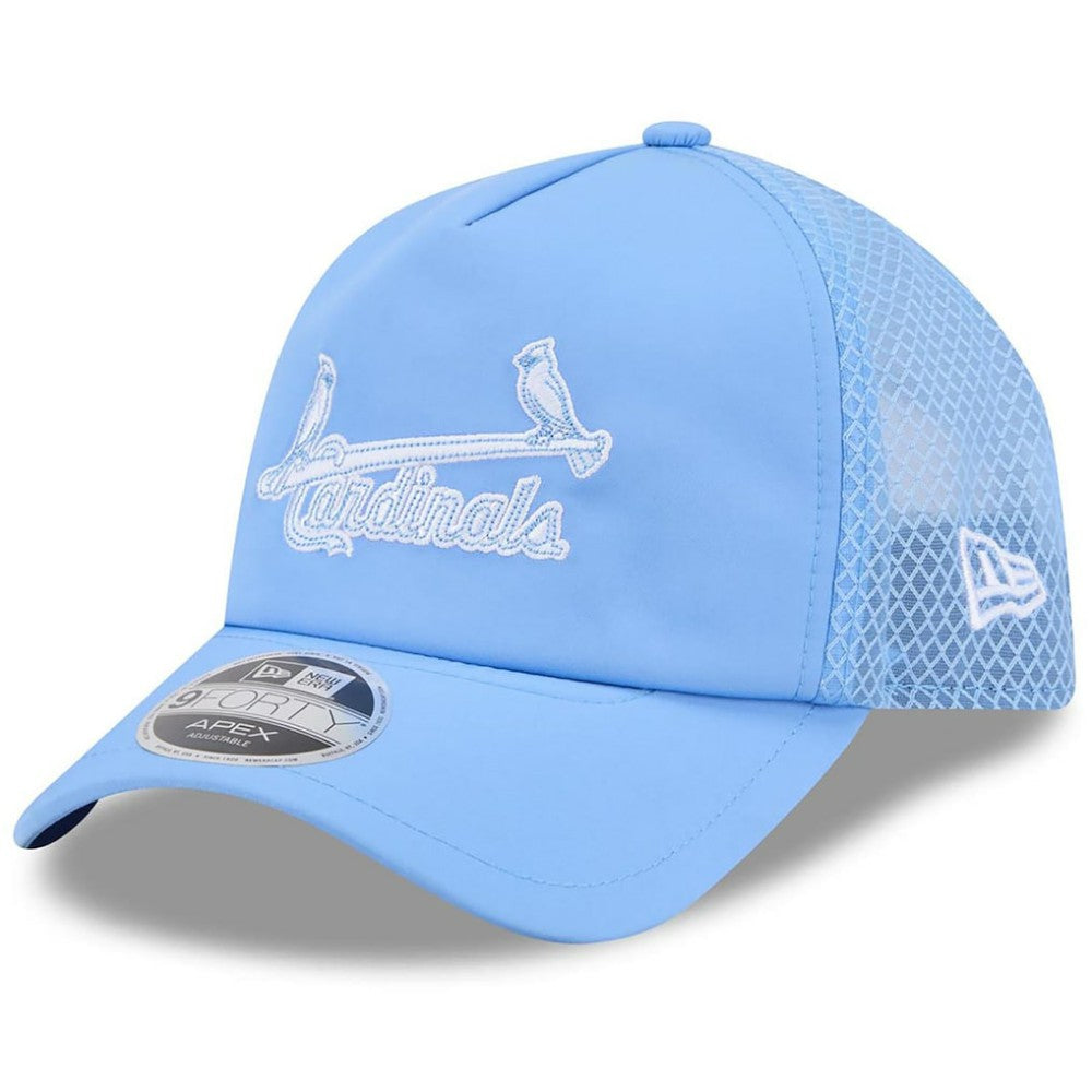 St. Louis Cardinals 2026 Batting Practice Alternate Apex 9FORTY Adjustable Hat - Light Blue | New Era