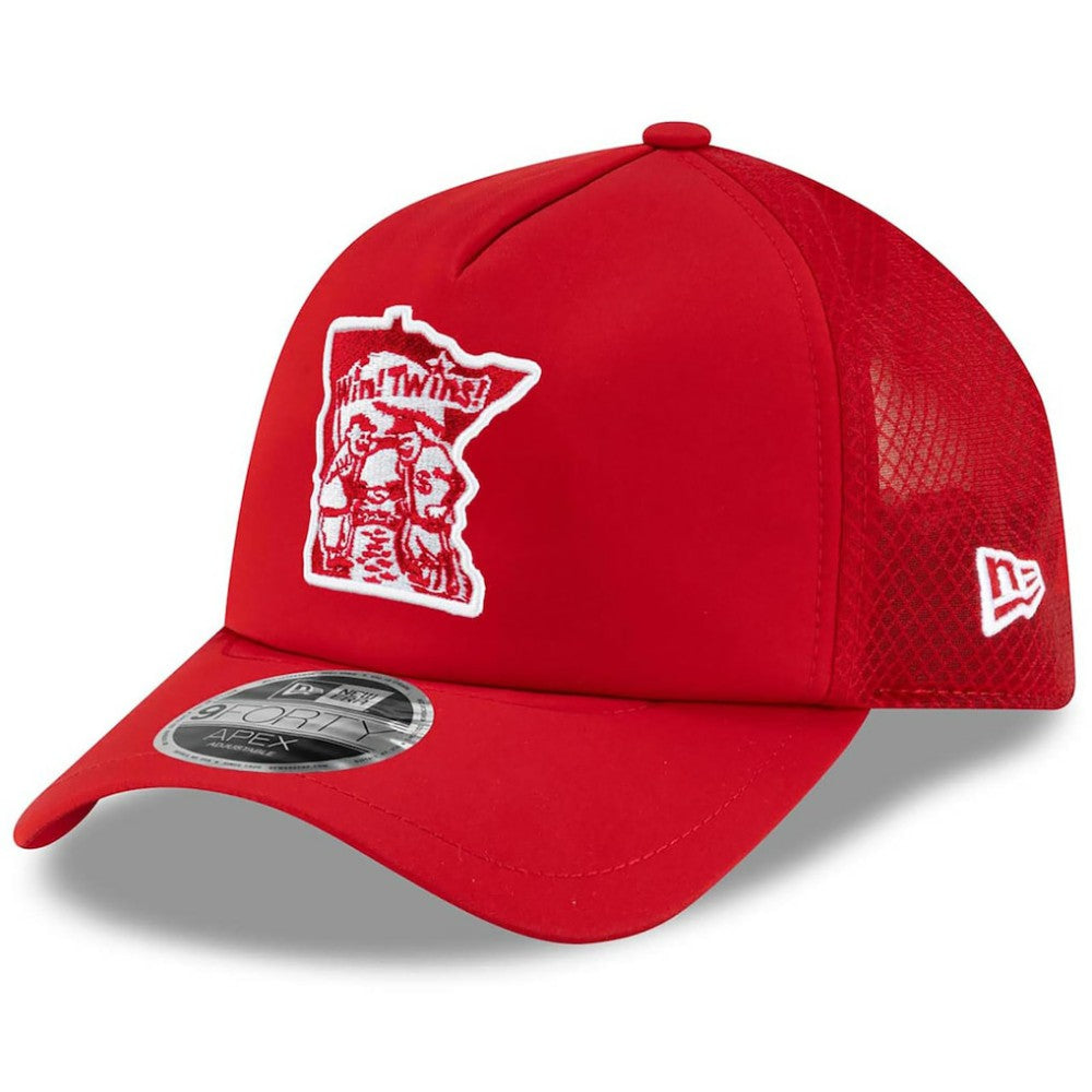 Minnesota Twins 2026 Batting Practice Alternate Apex 9FORTY Adjustable Hat - Red | New Era