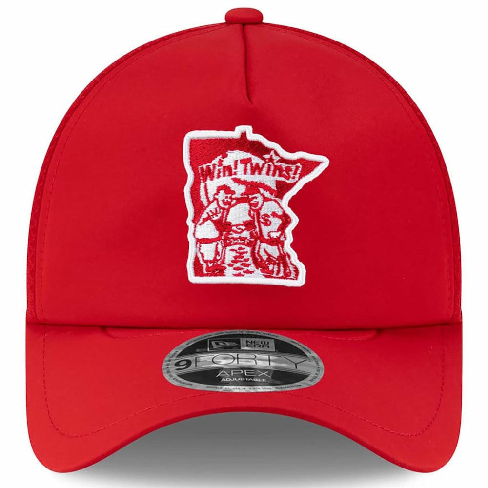 Minnesota Twins 2026 Batting Practice Alternate Apex 9FORTY Adjustable Hat - Red | New Era