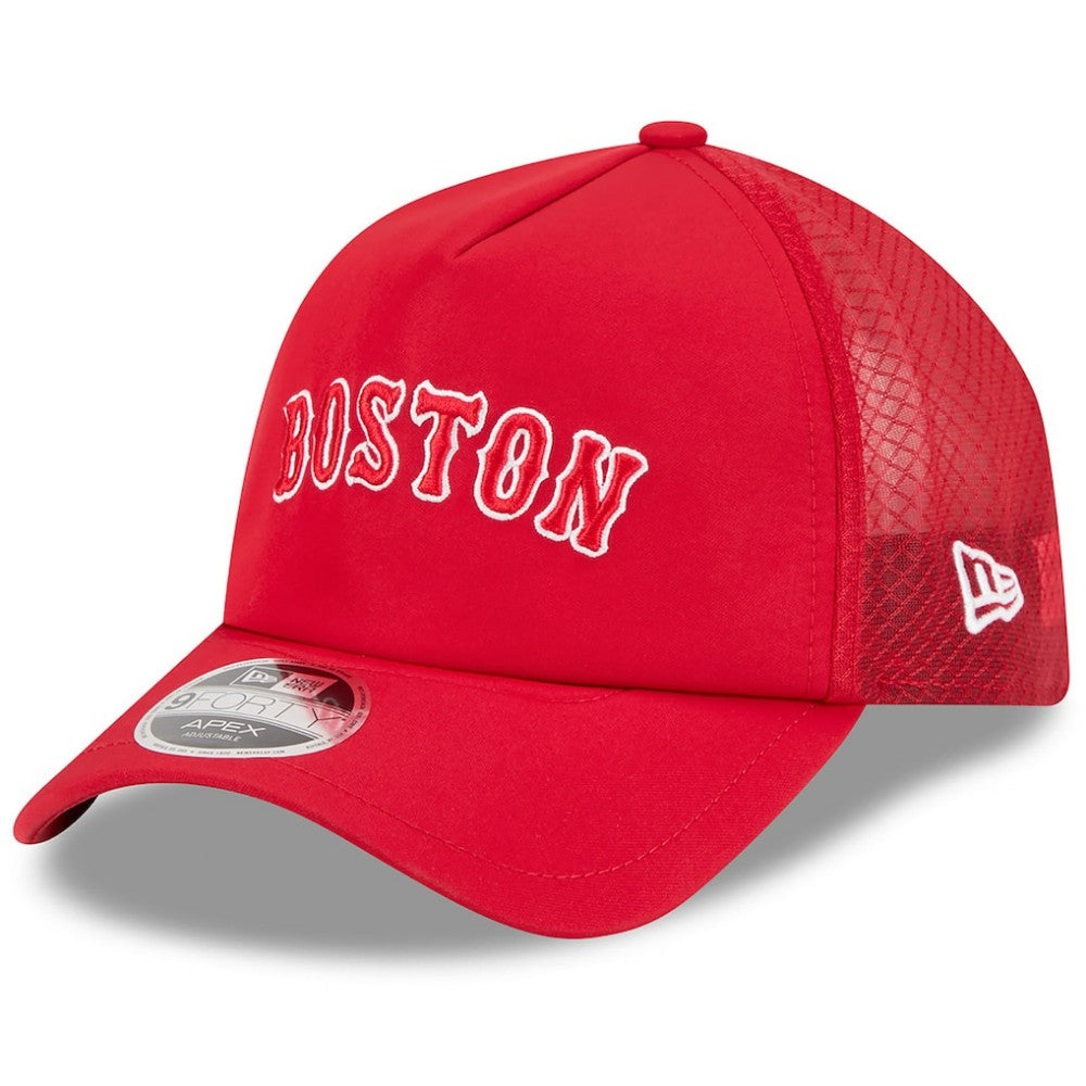 Boston Red Sox 2026 Batting Practice Alternate Apex 9FORTY Adjustable Hat - Red | New Era