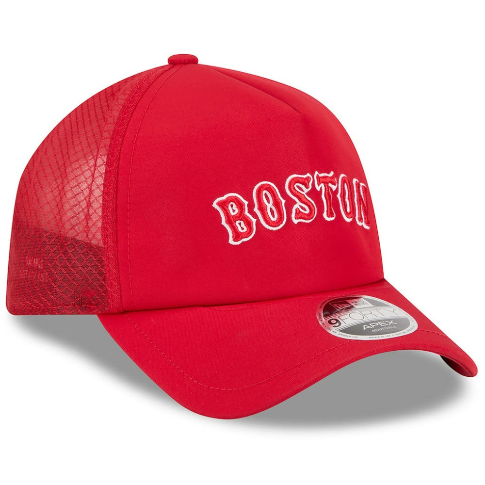 Boston Red Sox 2026 Batting Practice Alternate Apex 9FORTY Adjustable Hat - Red | New Era