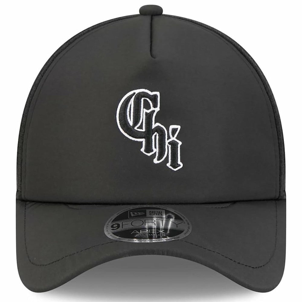 Chicago White Sox 2026 Batting Practice Alternate Apex 9FORTY Adjustable Hat - Black | New Era