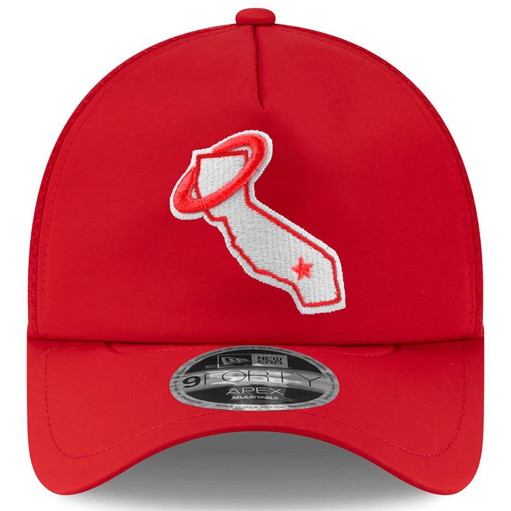 Los Angeles Angels 2026 Batting Practice Alternate Apex 9FORTY Adjustable Hat - Red | New Era