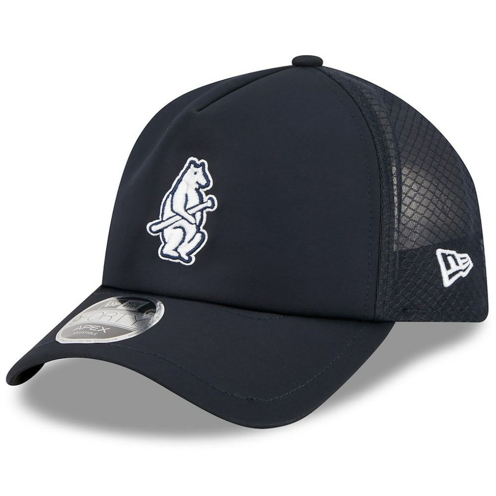Chicago Cubs 2026 Batting Practice Alternate Apex 9FORTY Adjustable Hat - Navy | New Era