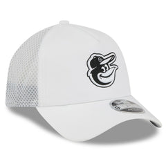 Baltimore Orioles 2026 Batting Practice Apex 9FORTY Adjustable Trucker Hat - White | New Era