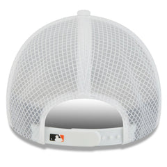 Baltimore Orioles 2026 Batting Practice Apex 9FORTY Adjustable Trucker Hat - White | New Era