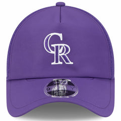 Colorado Rockies 2026 Batting Practice Apex 9FORTY Adjustable Trucker Hat - Purple | New Era
