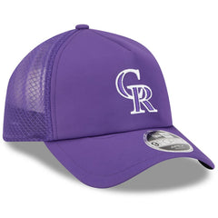 Colorado Rockies 2026 Batting Practice Apex 9FORTY Adjustable Trucker Hat - Purple | New Era