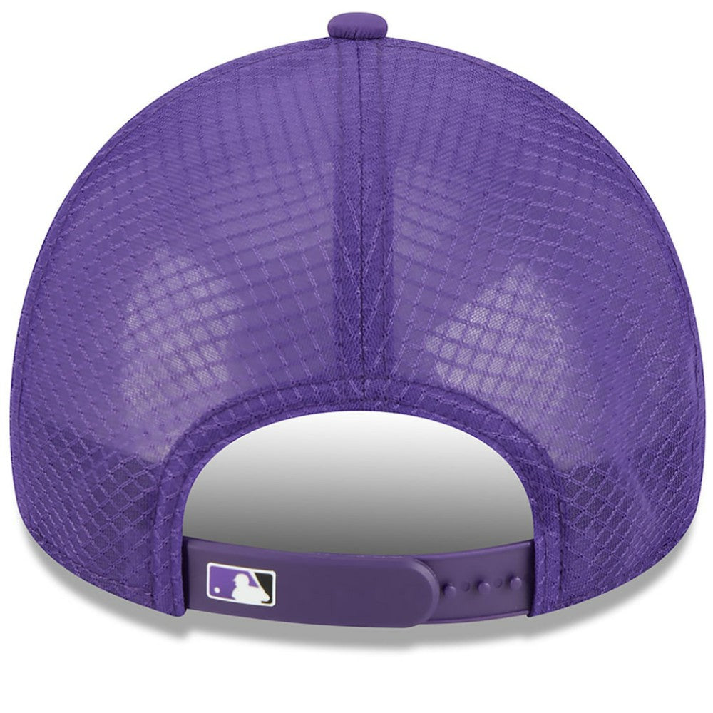 Colorado Rockies 2026 Batting Practice Apex 9FORTY Adjustable Trucker Hat - Purple | New Era