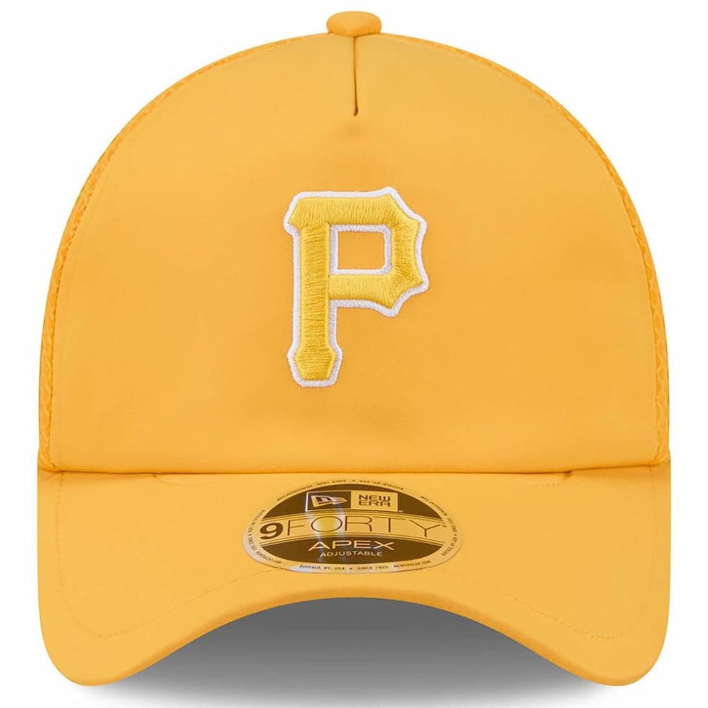 Pittsburgh Pirates 2026 Batting Practice Apex 9FORTY Adjustable Trucker Hat - Gold | New Era
