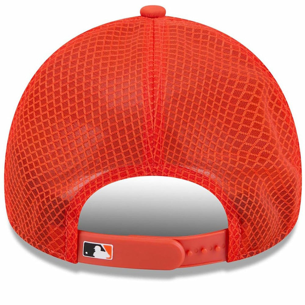 San Francisco Giants 2026 Batting Practice Apex 9FORTY Adjustable Trucker Hat - Orange | New Era