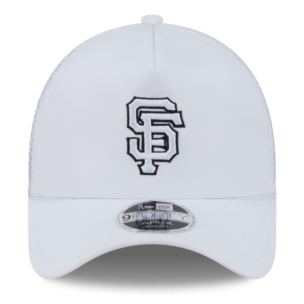 San Francisco Giants 2026 Batting Practice Apex 9FORTY Adjustable Trucker Hat - White | New Era