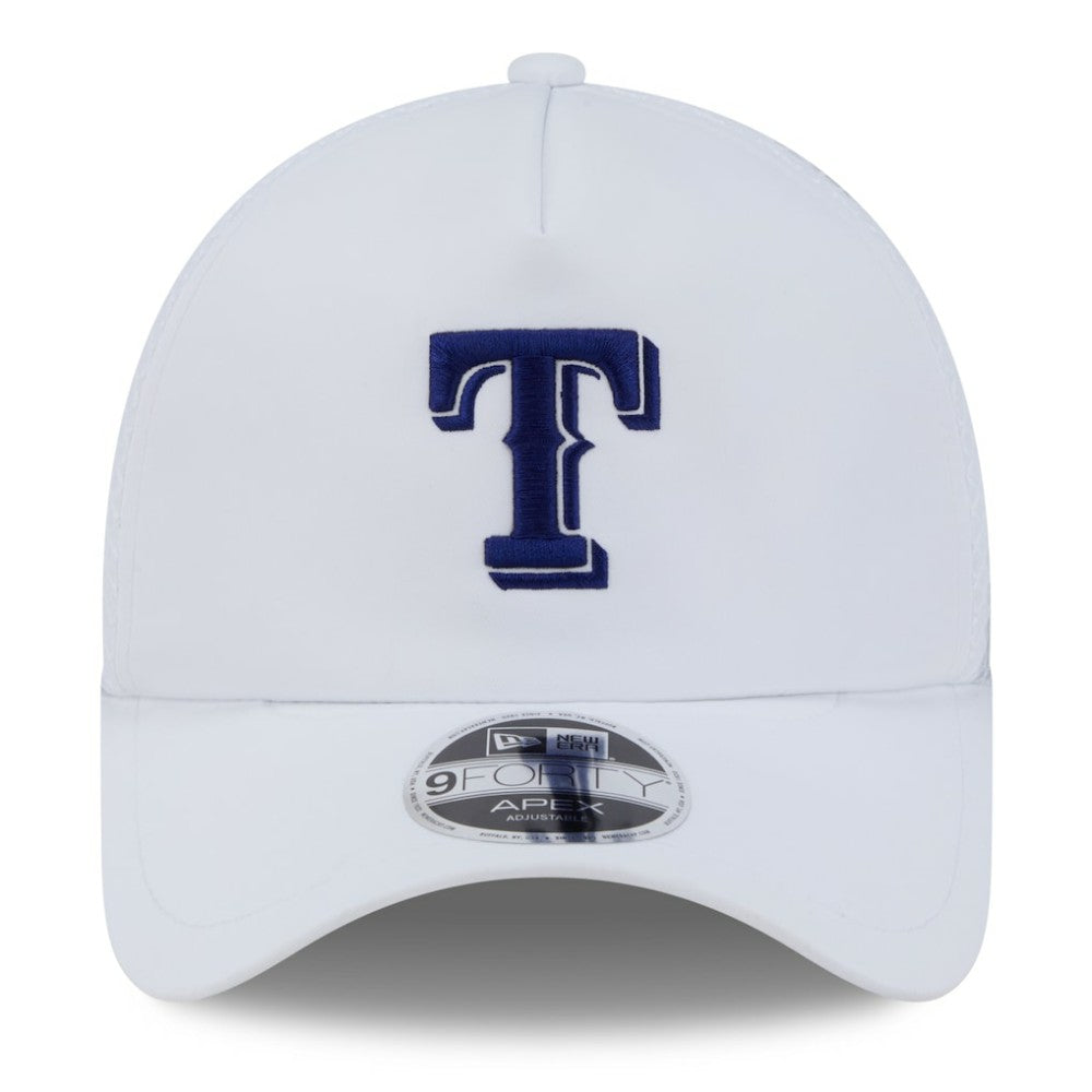 Texas Rangers 2026 Batting Practice Apex 9FORTY Adjustable Trucker Hat - White | New Era