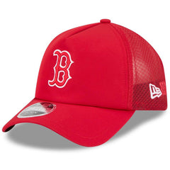 Boston Red Sox 2026 Batting Practice Apex 9FORTY Adjustable Trucker Hat - Red | New Era