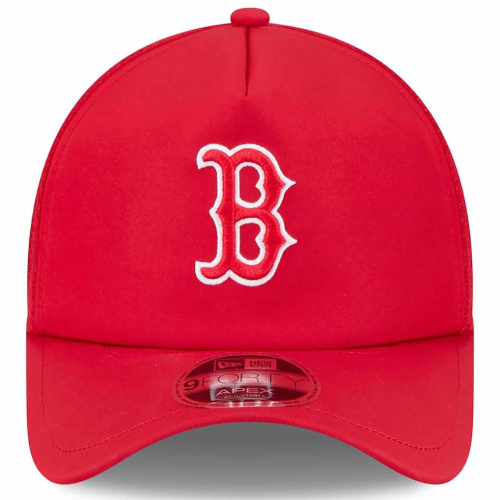 Boston Red Sox 2026 Batting Practice Apex 9FORTY Adjustable Trucker Hat - Red | New Era