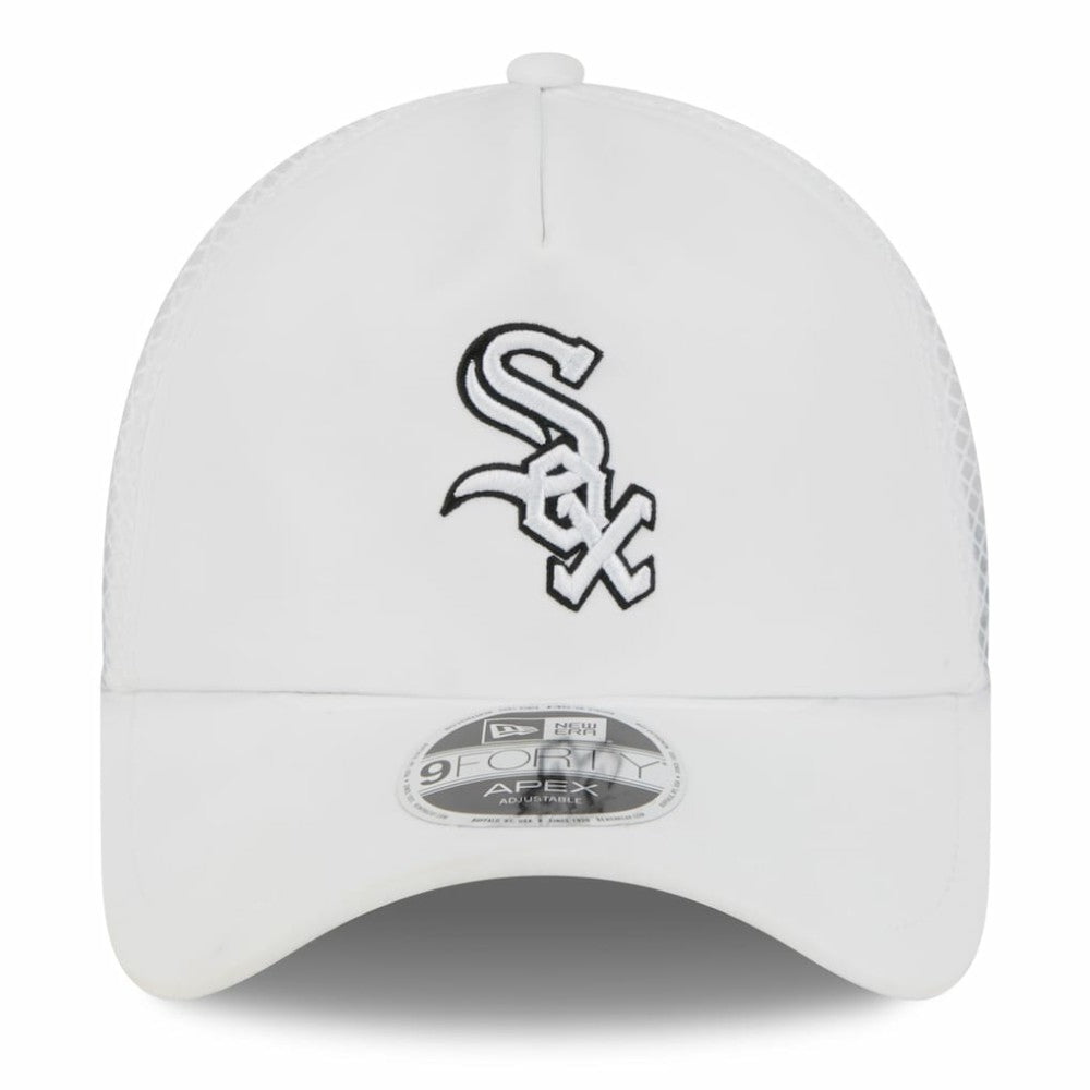 Chicago White Sox 2026 Batting Practice Apex 9FORTY Adjustable Trucker Hat - White | New Era