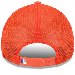 New York Mets 2026 Batting Practice Apex 9FORTY Adjustable Trucker Hat - Orange | New Era