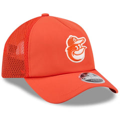 Baltimore Orioles 2026 Batting Practice Apex 9FORTY Adjustable Trucker Hat - Orange | New Era