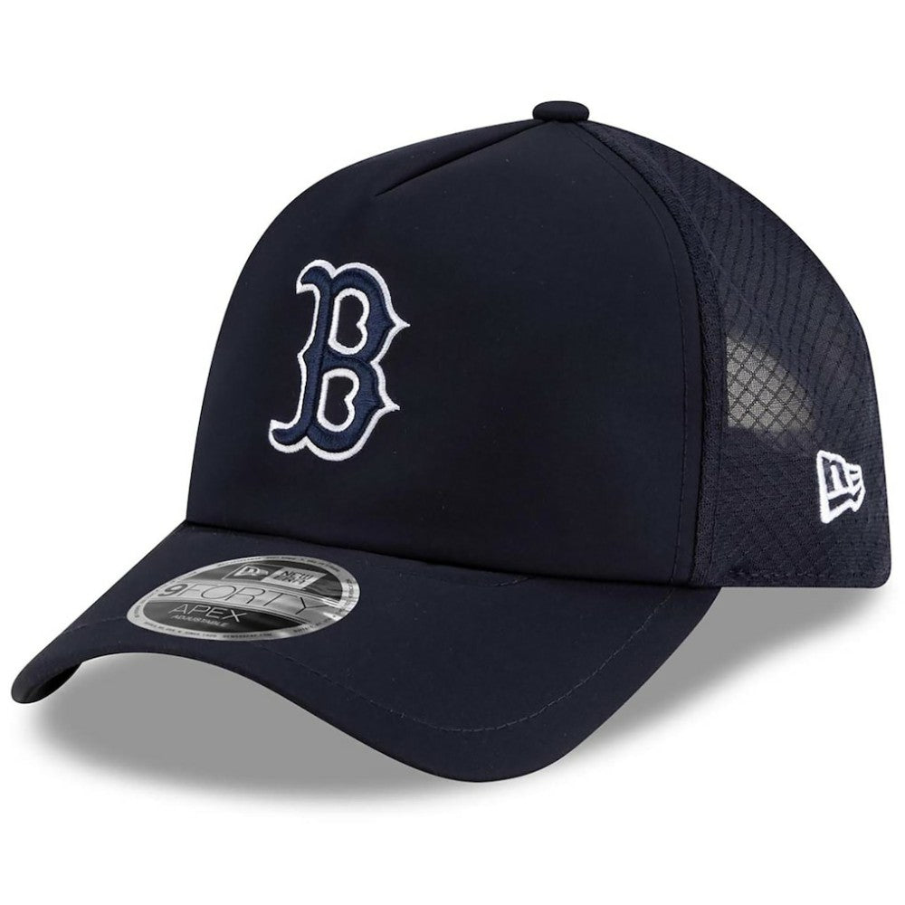 Boston Red Sox 2026 Batting Practice Apex 9FORTY Adjustable Trucker Hat - Navy | New Era