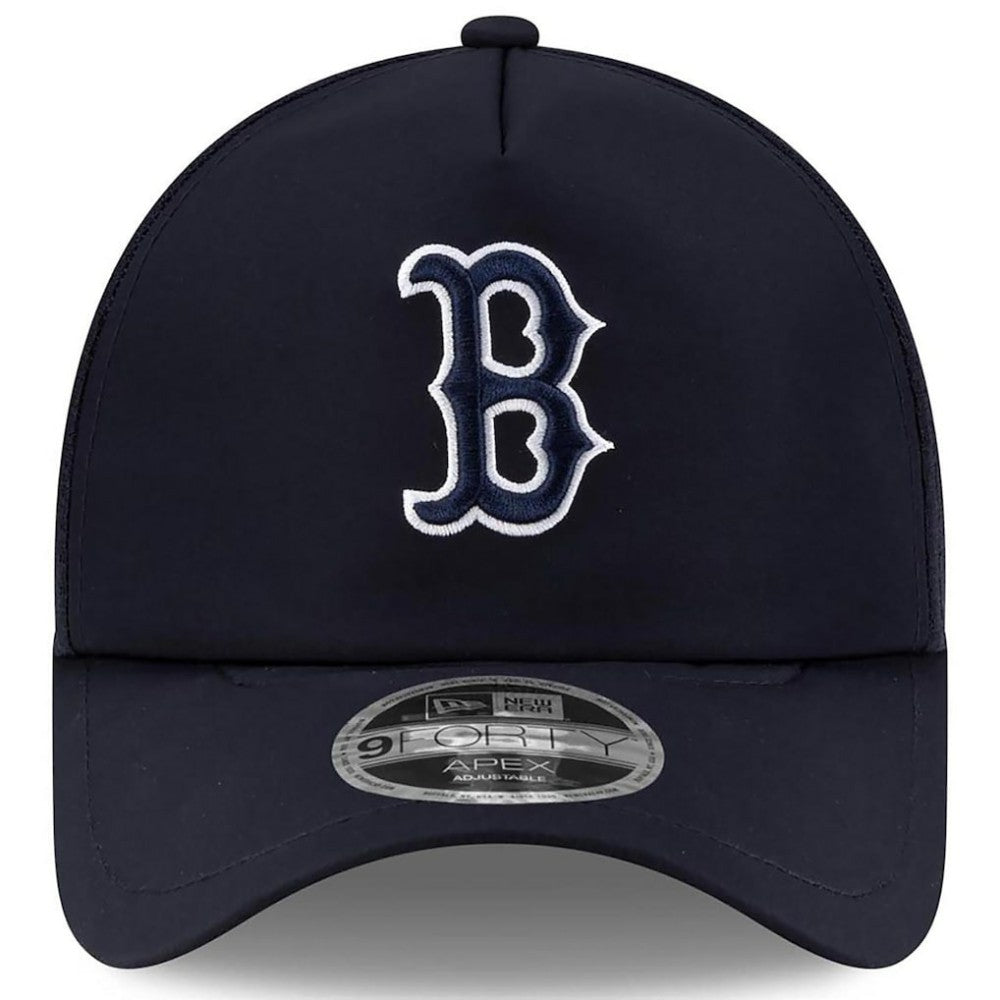 Boston Red Sox 2026 Batting Practice Apex 9FORTY Adjustable Trucker Hat - Navy | New Era