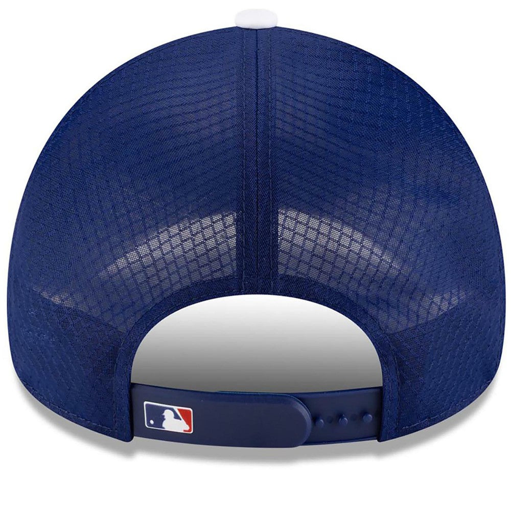 Los Angeles Dodgers 2026 Batting Practice Apex 9FORTY Adjustable Trucker Hat - Royal | New Era