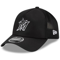 Miami Marlins 2026 Batting Practice Apex 9FORTY Adjustable Trucker Hat - Black | New Era