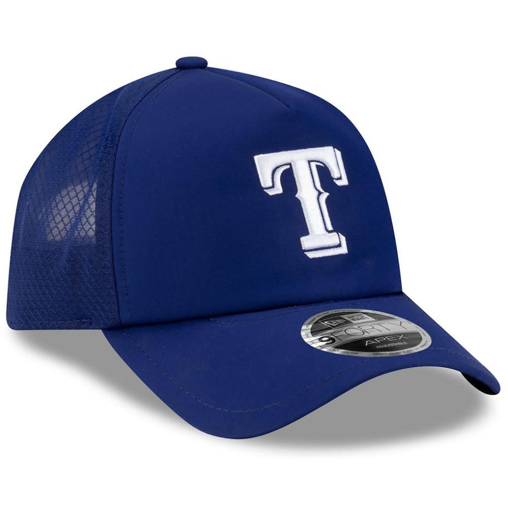 Texas Rangers 2026 Batting Practice Apex 9FORTY Adjustable Trucker Hat - Royal | New Era