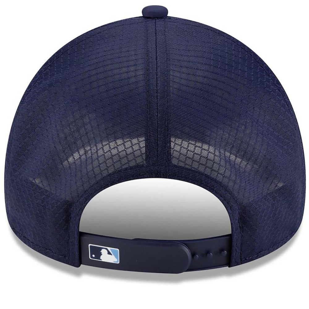 Tampa Bay Rays 2026 Batting Practice Apex 9FORTY Adjustable Trucker Hat - Navy | New Era