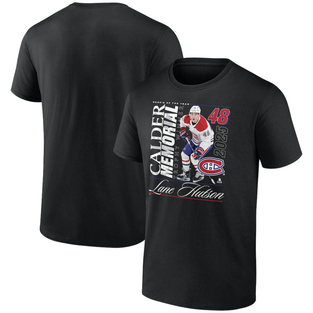 Lane Hutson Montreal Canadiens 2025 Calder Memorial Trophy Winner T-Shirt