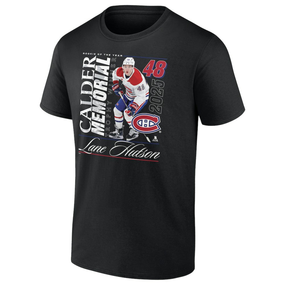 Lane Hutson Montreal Canadiens 2025 Calder Memorial Trophy Winner T-Shirt