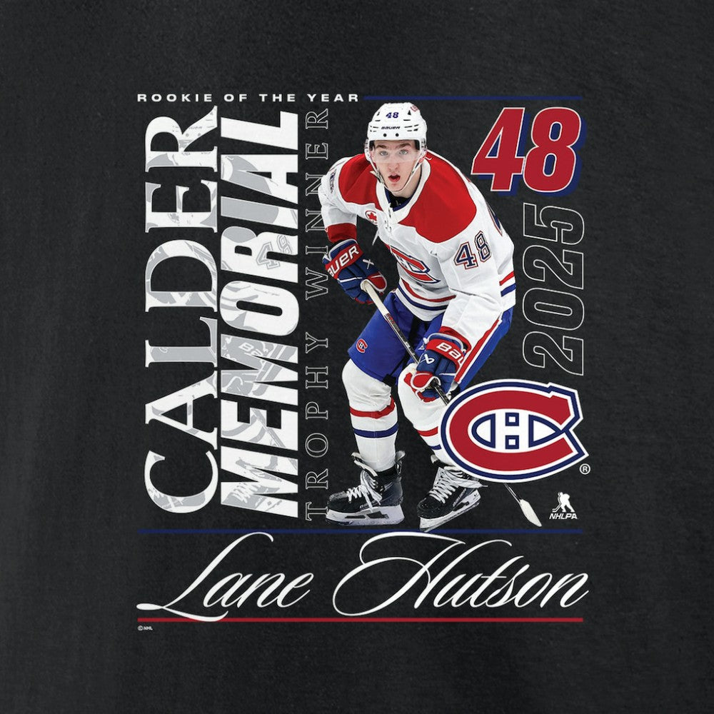 Lane Hutson Montreal Canadiens 2025 Calder Memorial Trophy Winner T-Shirt