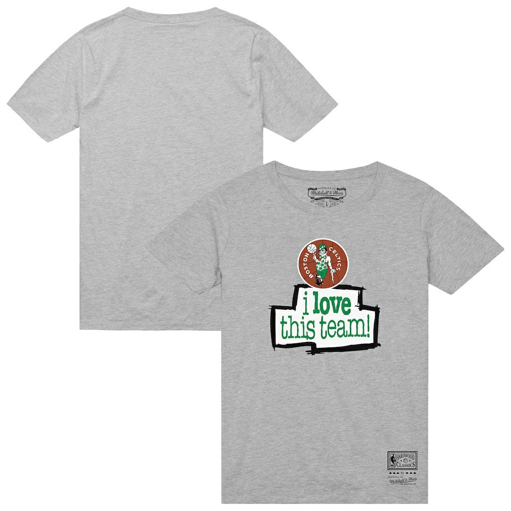 Boston Celtics I Love This Team T-Shirt - Heather Gray | Mitchell & Ness online