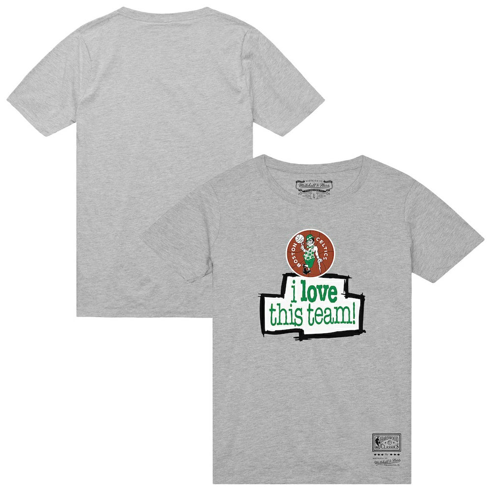 Boston Celtics I Love This Team T-Shirt - Heather Gray | Mitchell & Ness online