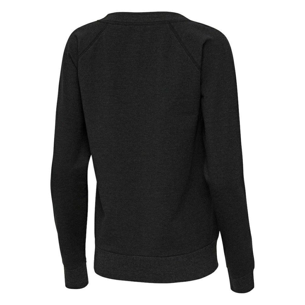 Baltimore Orioles Antigua Women's Varsity Tri-Blend V-Neck Long Sleeve T-Shirt - Heather Black
